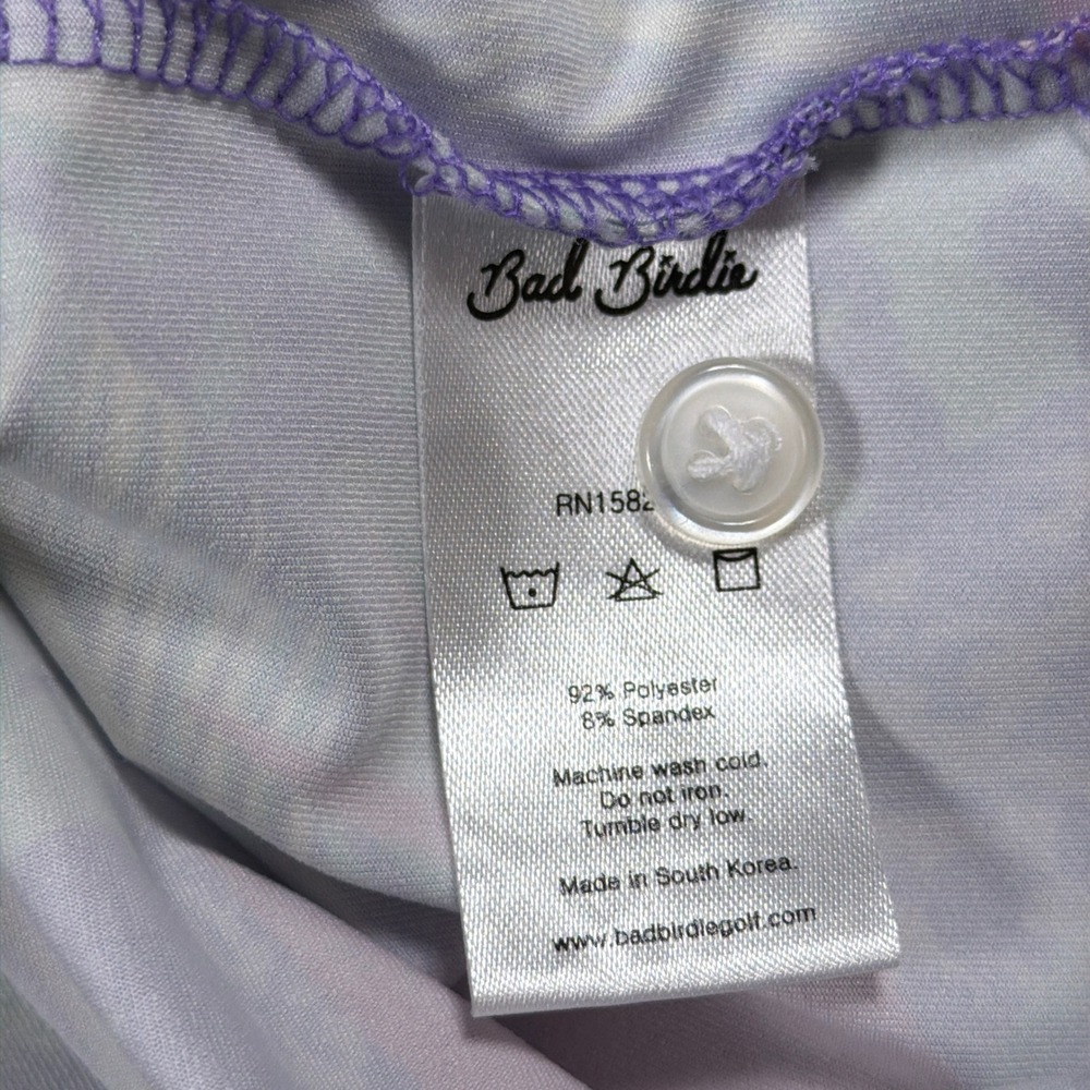 Bad Birdie Polo Shirt Men Large Flamingo Tropical Print Stretch Golf MINGOS - Picture 7 of 9
